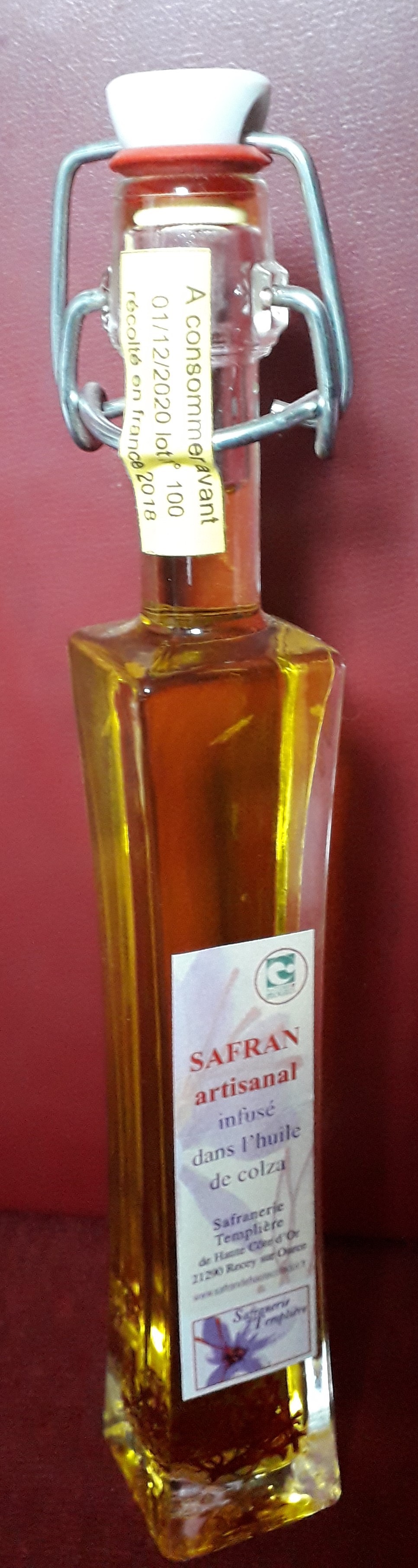 safran infusé dans l'huile de colza